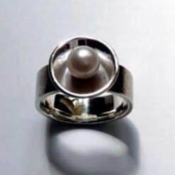 Ring 925/- Silber mit Zuchtperle