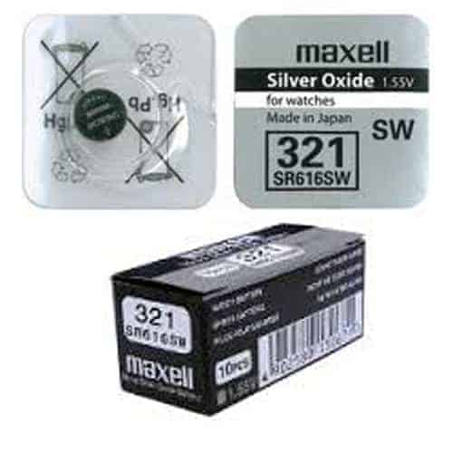 SR616SW 1 x 321 MAXELL Uhren-Batterie Blister Knopfzelle-Silberoxid 