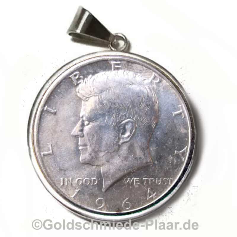 half Dollar mit Kennedy als Anhänger