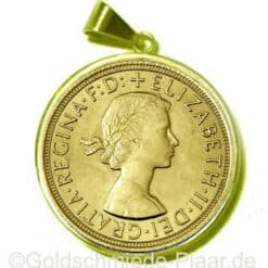 1 Sovereign Anhänger in Gold