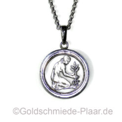 Münzfassung mit Kette 925/-