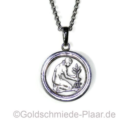 Münzfassung mit Kette 925/-